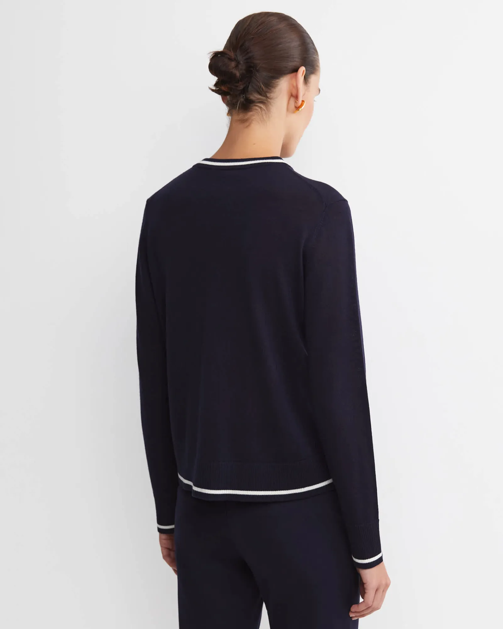 Outlet Sportscraft Francis Merino Cardigan in Navy