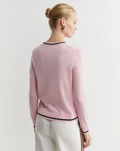 Outlet Sportscraft Francis Merino Crew Neck Knit in Soft Pink SoftPink