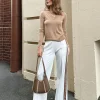 Discount Sportscraft Francis Merino V-Neck Knit in Tan