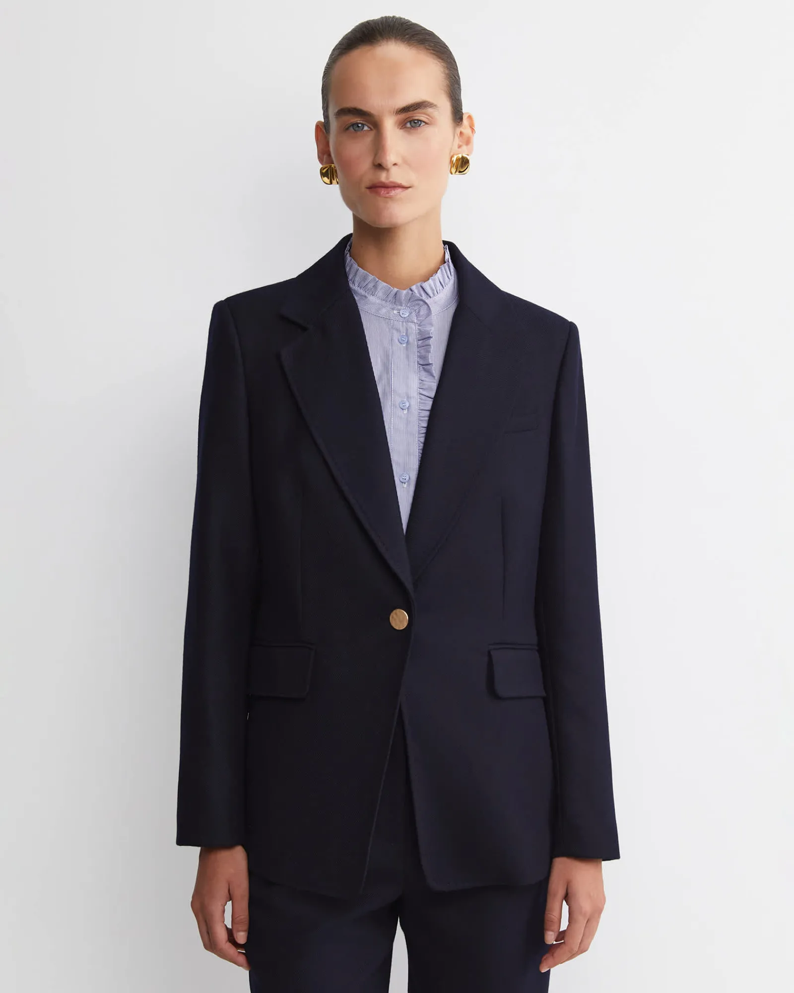 Clearance Sportscraft Frankie Single Breasted Blazer in Navy