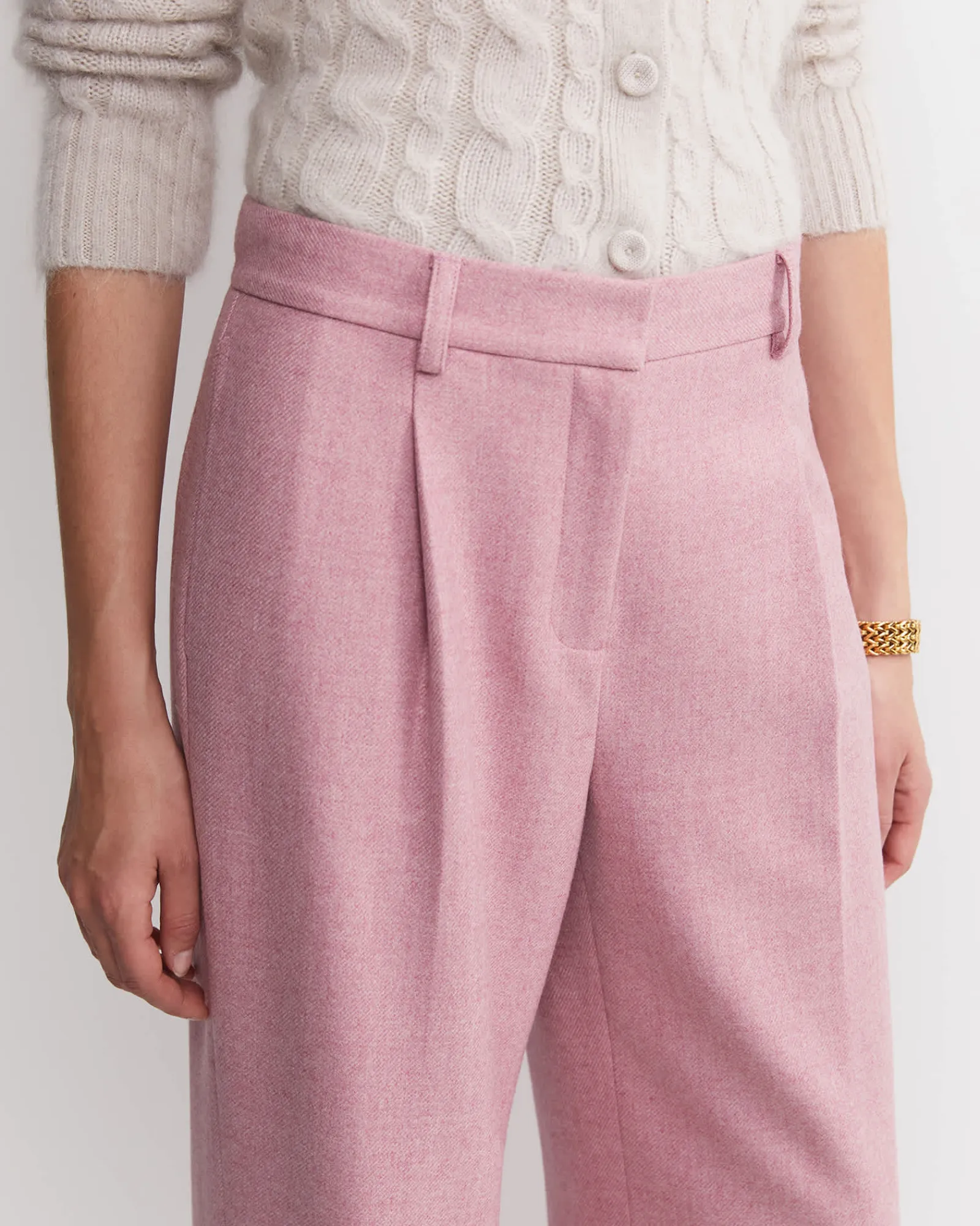 Hot Sportscraft Frankie Wide Leg Pleat Pant in Dusty Pink DustyPink