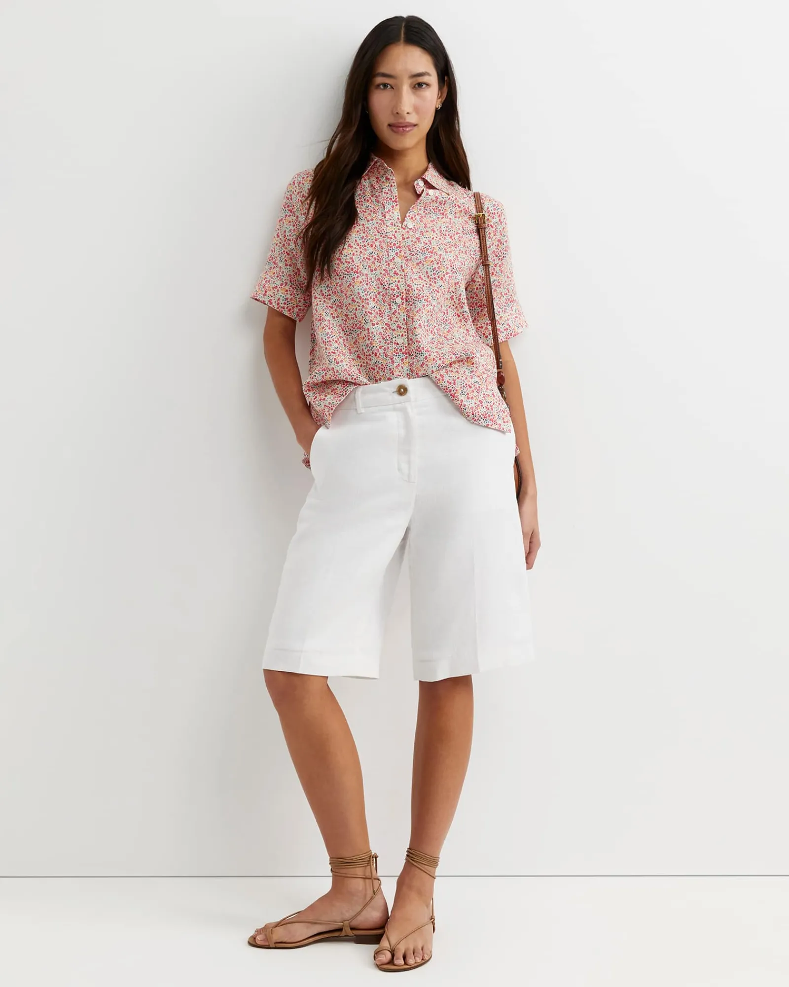 Best Sportscraft Freya Bermuda Linen Short in White