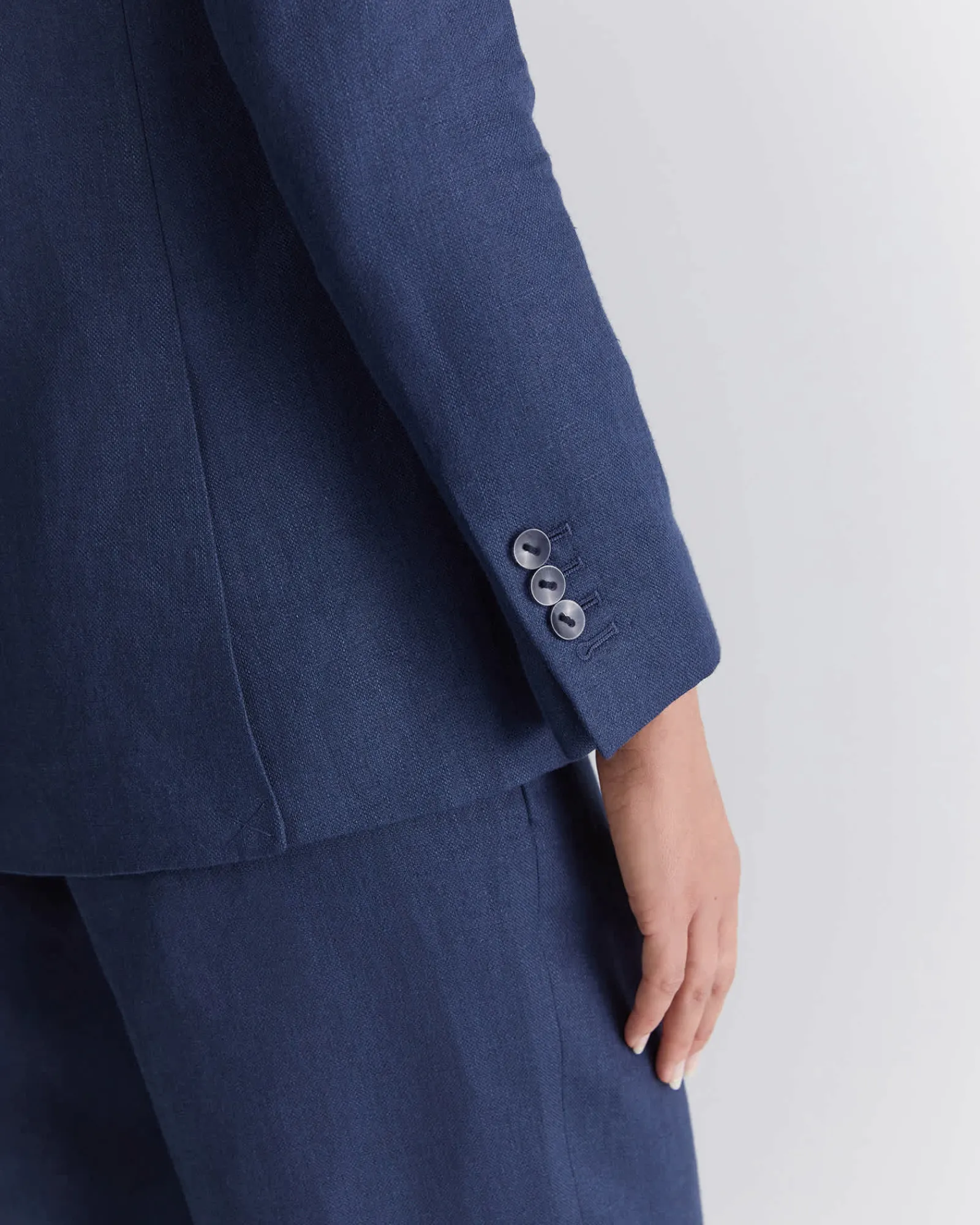 New Sportscraft Freya Linen Blazer in Navy