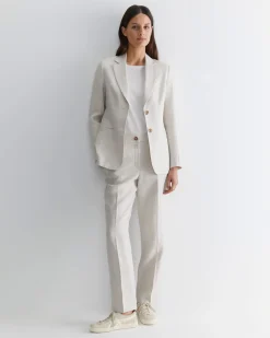 Discount Sportscraft Freya Linen Blazer in String
