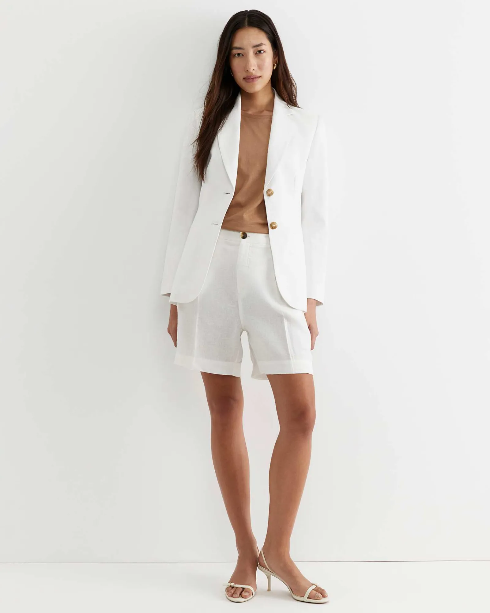 Hot Sportscraft Freya Linen Blazer in White