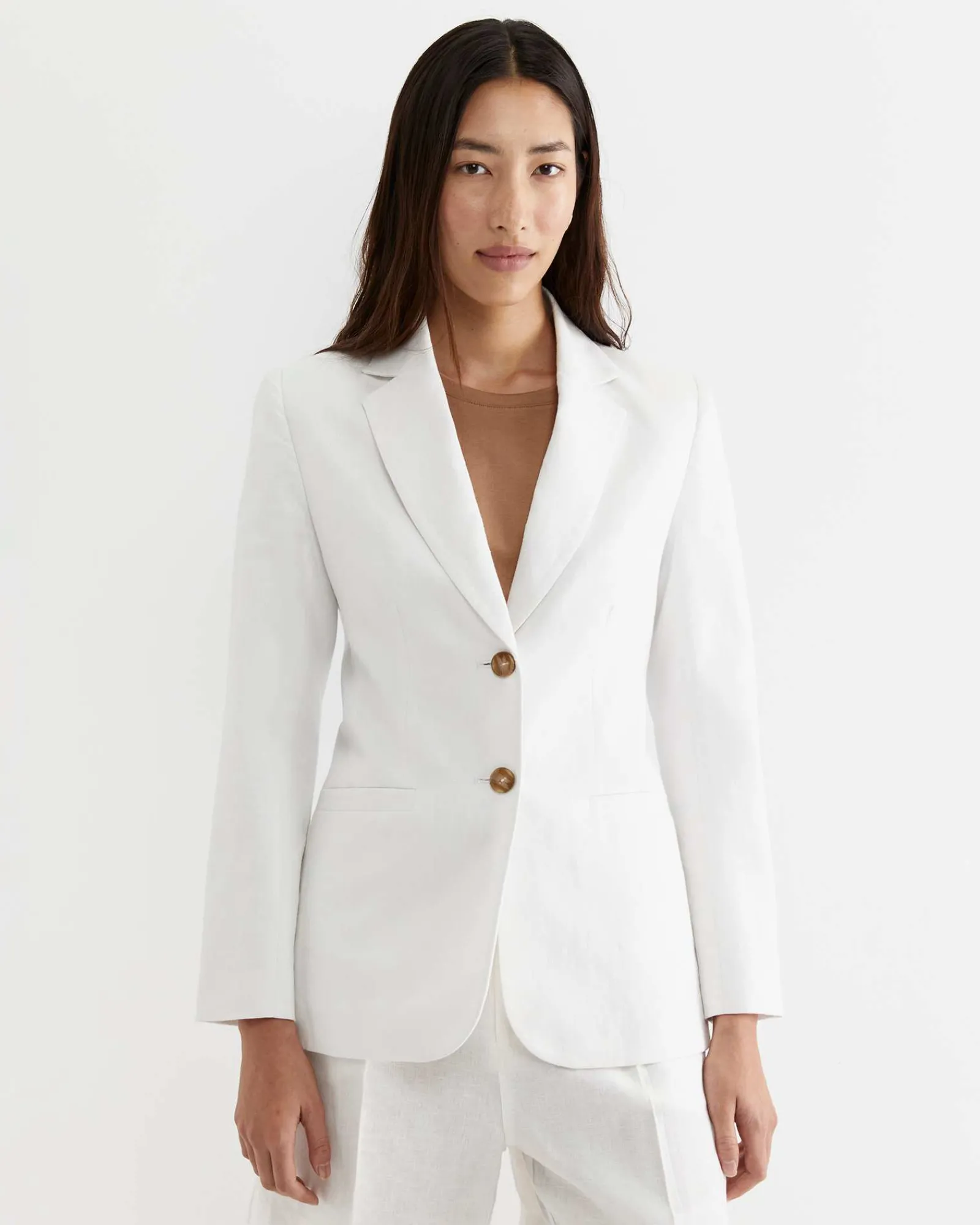 Hot Sportscraft Freya Linen Blazer in White