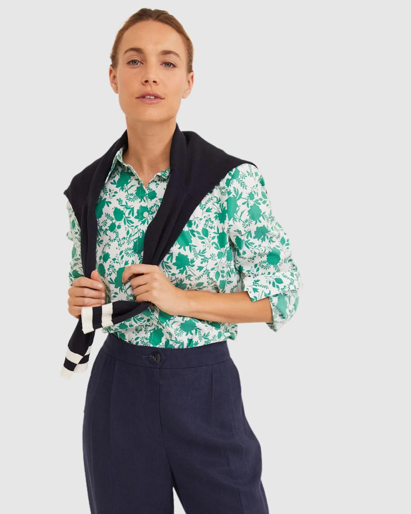 Sale Sportscraft Freya Linen Pant in Navy