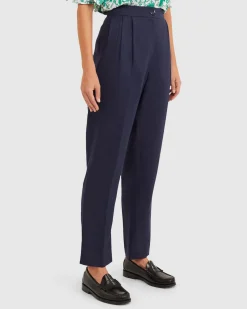 Sale Sportscraft Freya Linen Pant in Navy