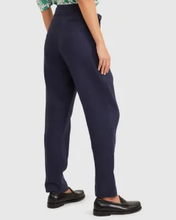 Sale Sportscraft Freya Linen Pant in Navy