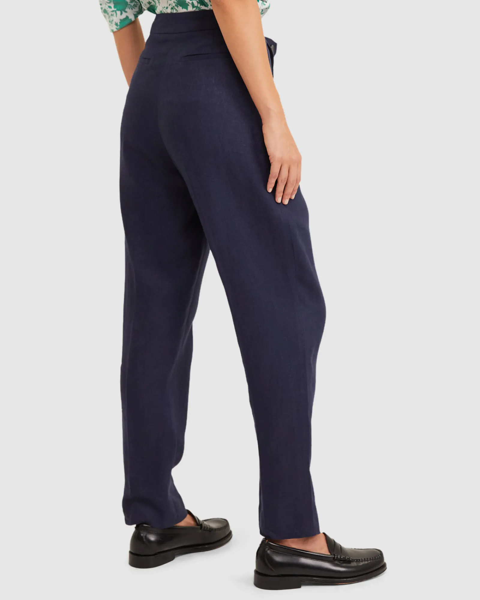 Sale Sportscraft Freya Linen Pant in Navy