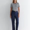 Online Sportscraft Freya Straight Linen Pant in Navy