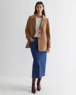 New Sportscraft Gabi Denim Midi Skirt in Heritage Blue HeritageBlue