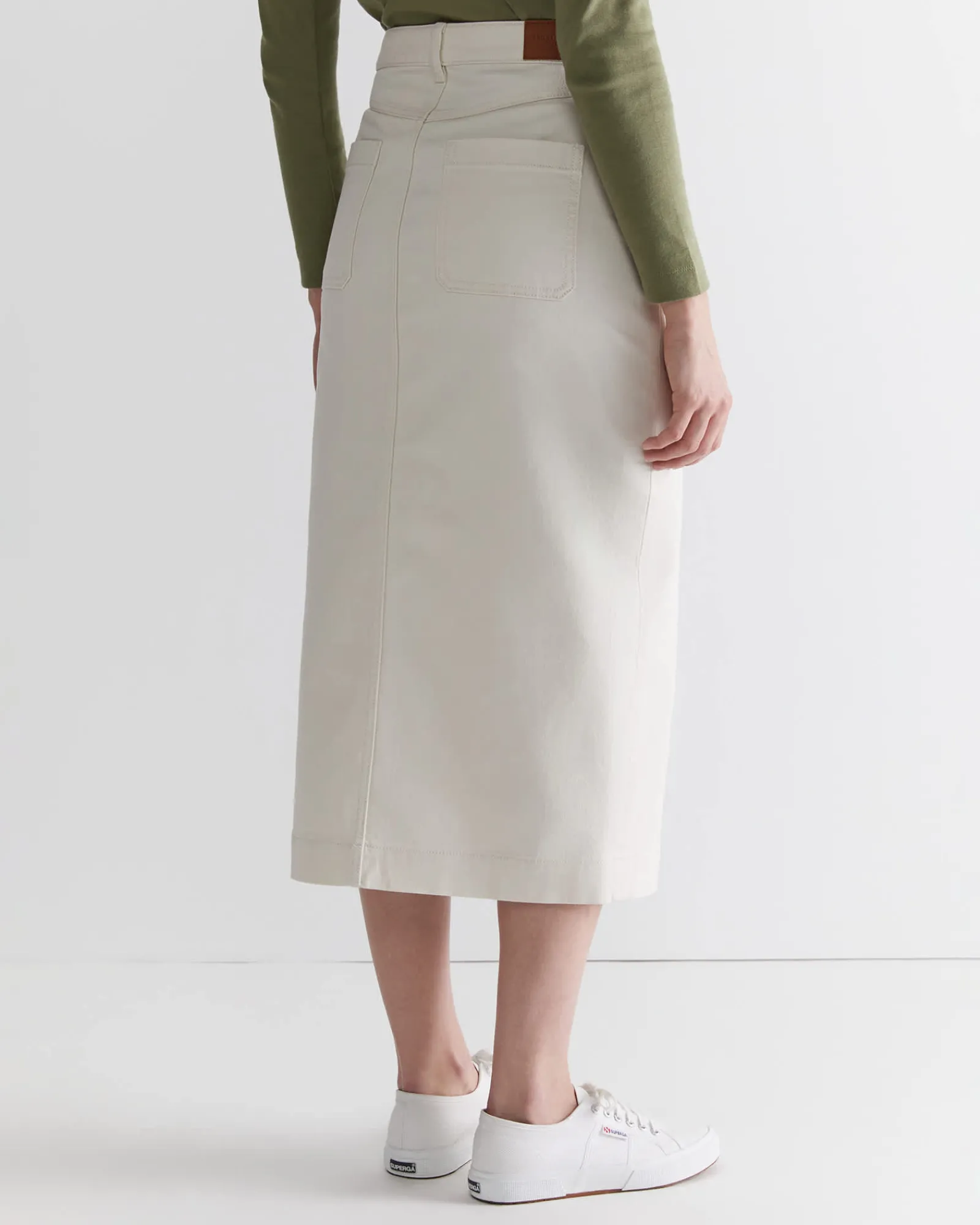 Sale Sportscraft Gabi Midi Skirt in Ecru