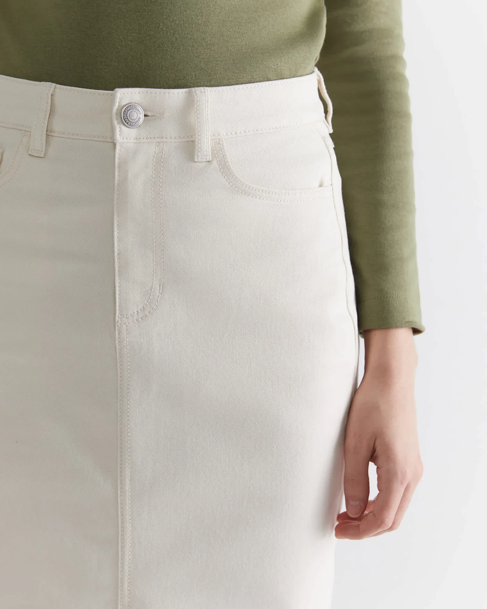 Sale Sportscraft Gabi Midi Skirt in Ecru