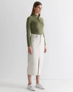 Sale Sportscraft Gabi Midi Skirt in Ecru
