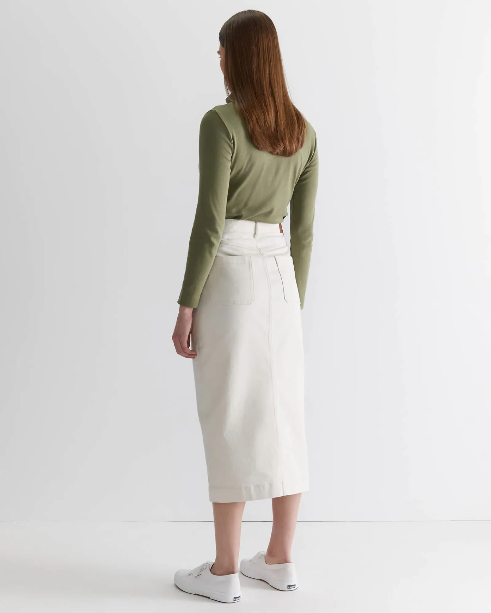 Sale Sportscraft Gabi Midi Skirt in Ecru