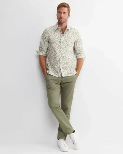 Online Sportscraft George Long Sleeve Print Shirt in Green Multi GreenMulti