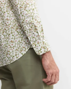 Online Sportscraft George Long Sleeve Print Shirt in Green Multi GreenMulti