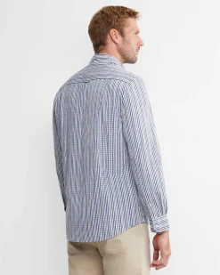 Outlet Sportscraft Gibson Long Sleeve Check Shirt in Cobalt