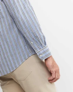 Outlet Sportscraft Gibson Long Sleeve Check Shirt in Cobalt
