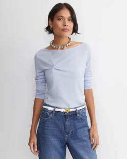 Fashion Sportscraft Gigi Babywool Twist Top in Ice Blue IceBlue
