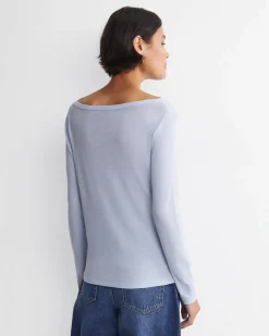 Fashion Sportscraft Gigi Babywool Twist Top in Ice Blue IceBlue