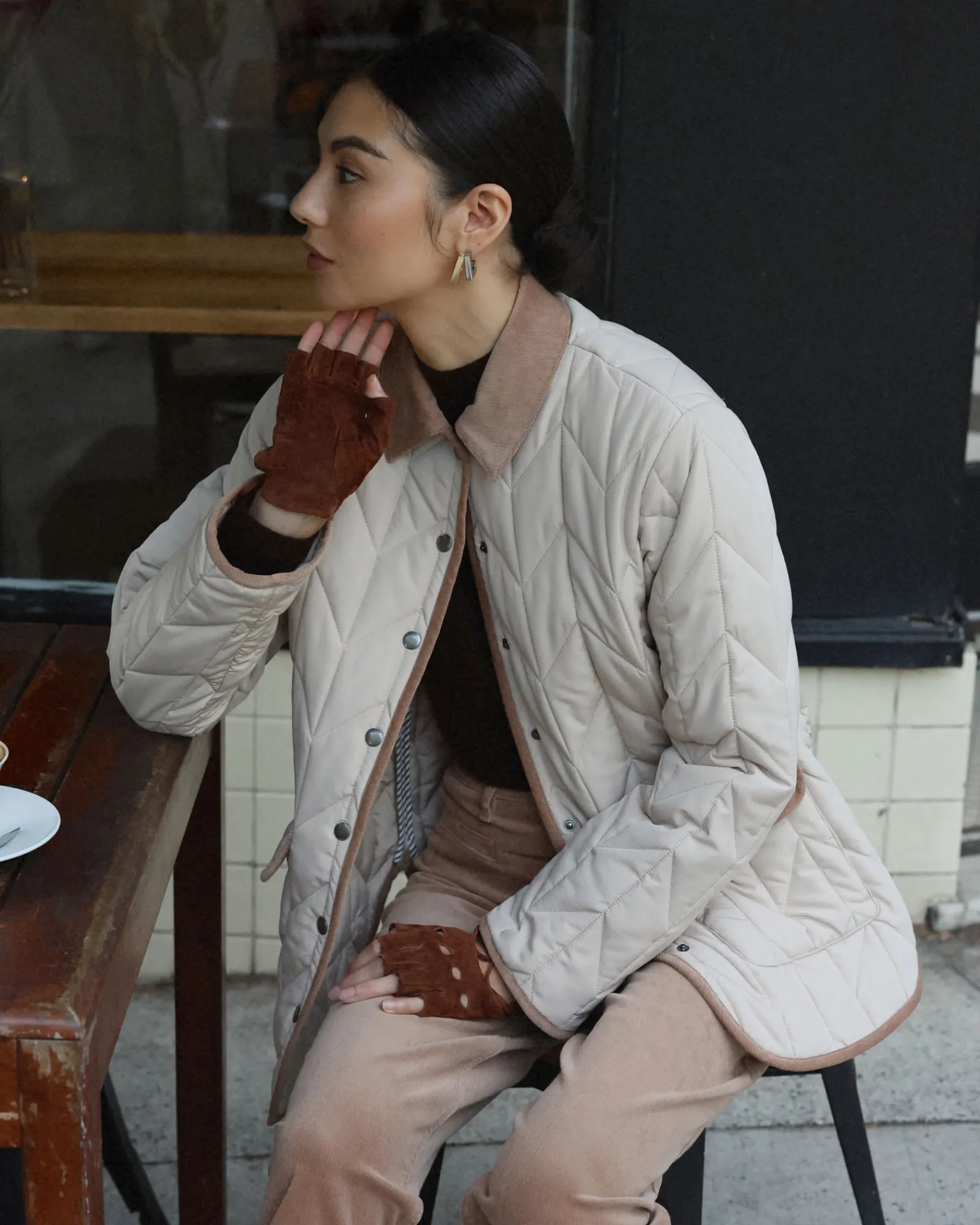 New Sportscraft Gillian Lightweight Quilted Jacket in Canvas