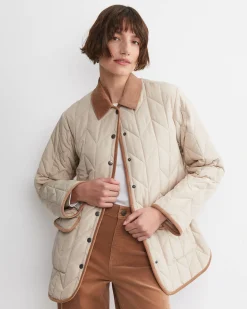 New Sportscraft Gillian Lightweight Quilted Jacket in Canvas