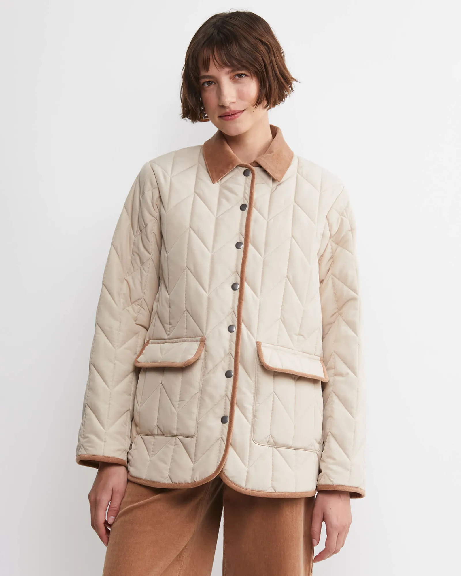 New Sportscraft Gillian Lightweight Quilted Jacket in Canvas