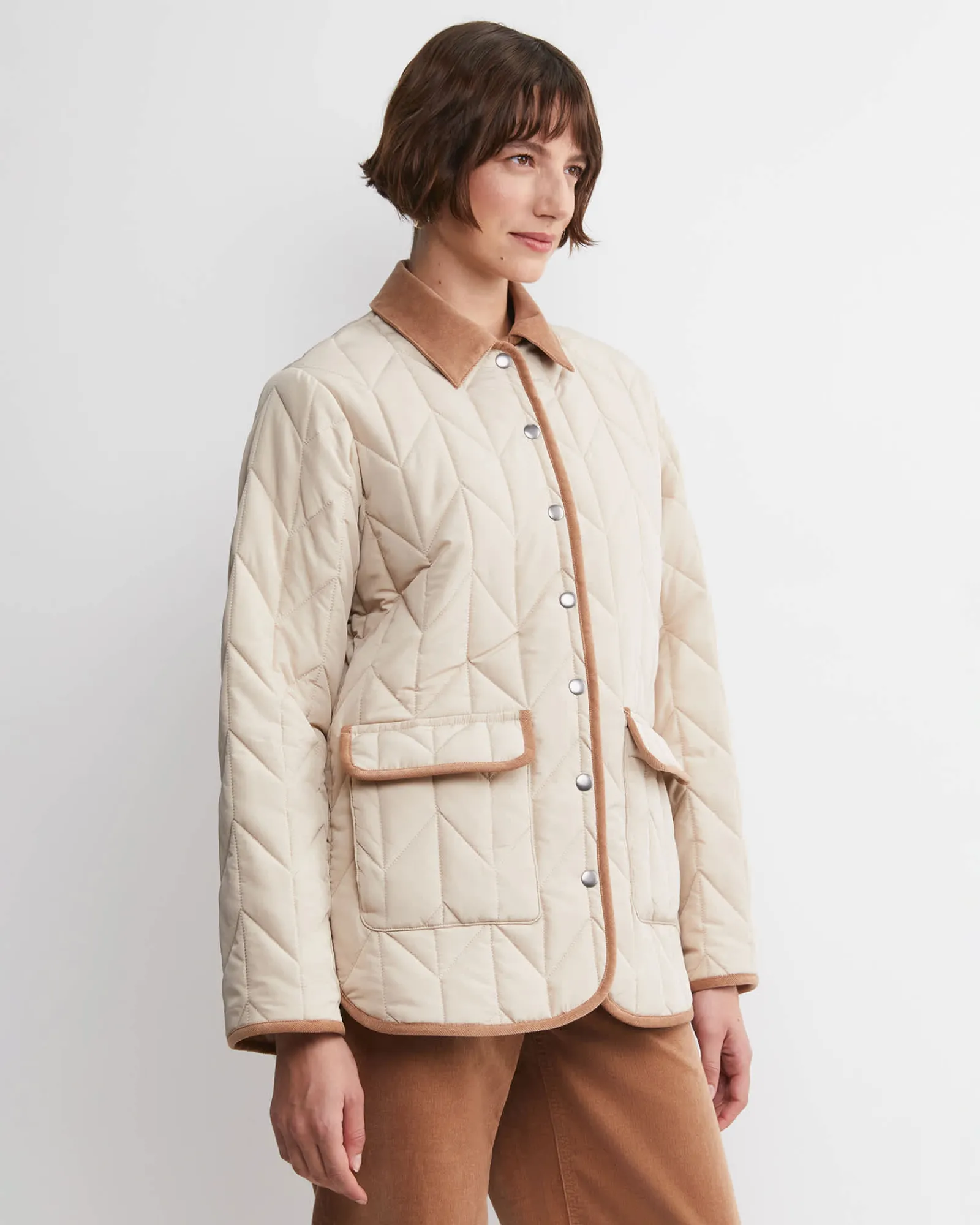 New Sportscraft Gillian Lightweight Quilted Jacket in Canvas