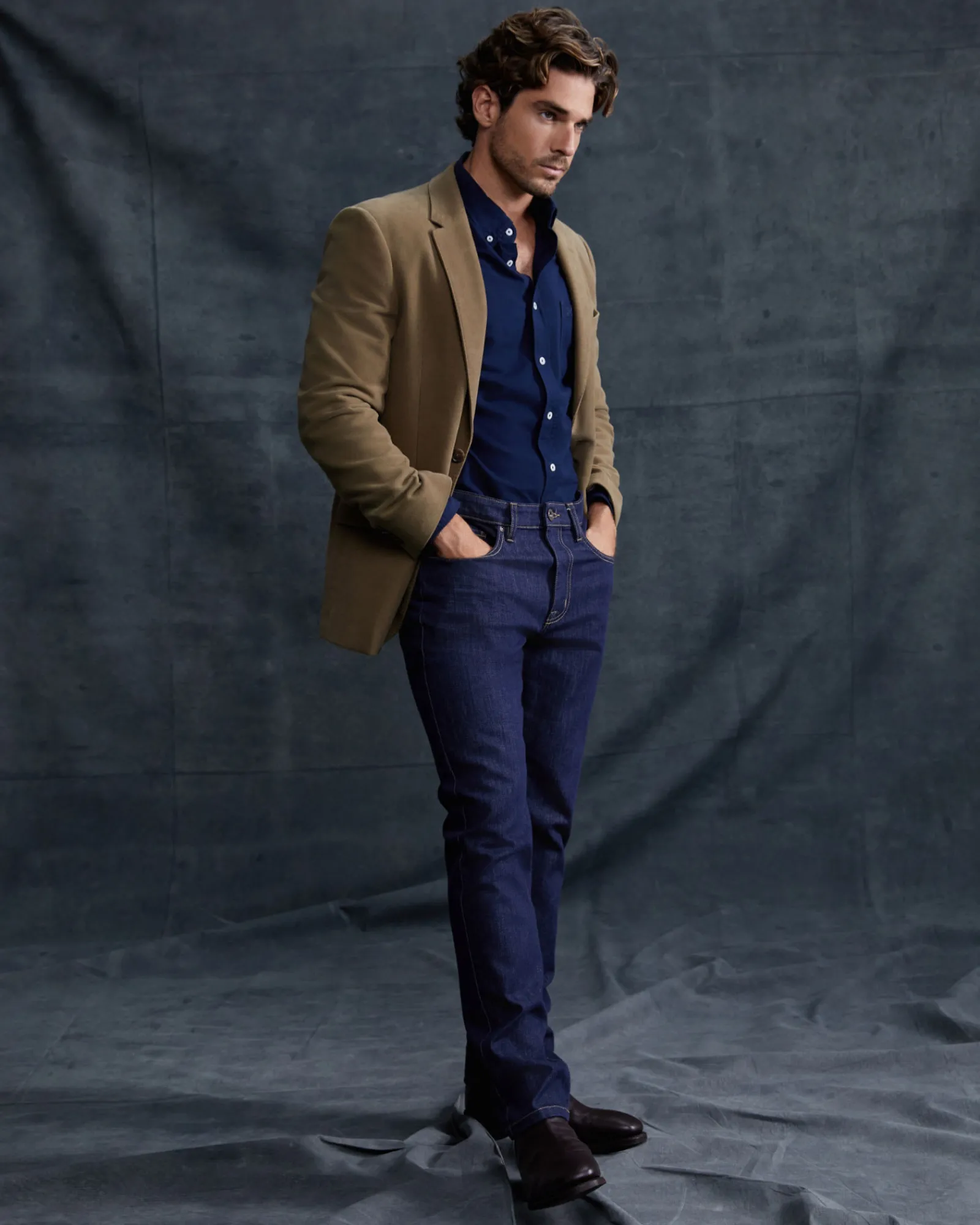 Sale Sportscraft Grayson Straight Jean in Raw Indigo RawIndigo