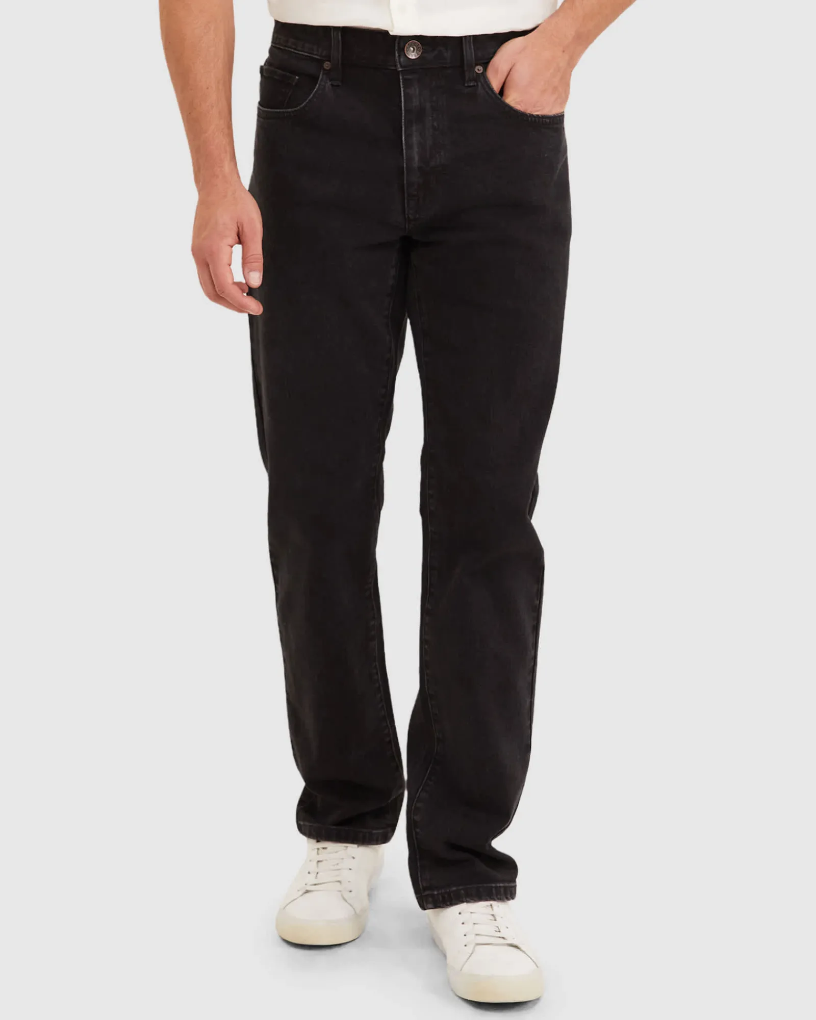 Online Sportscraft Grayson Straight Jean in Washed Black WashedBlack