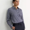 Hot Sportscraft Hannah Stripe Cotton Silk Shirt in Whitenavy White/navy
