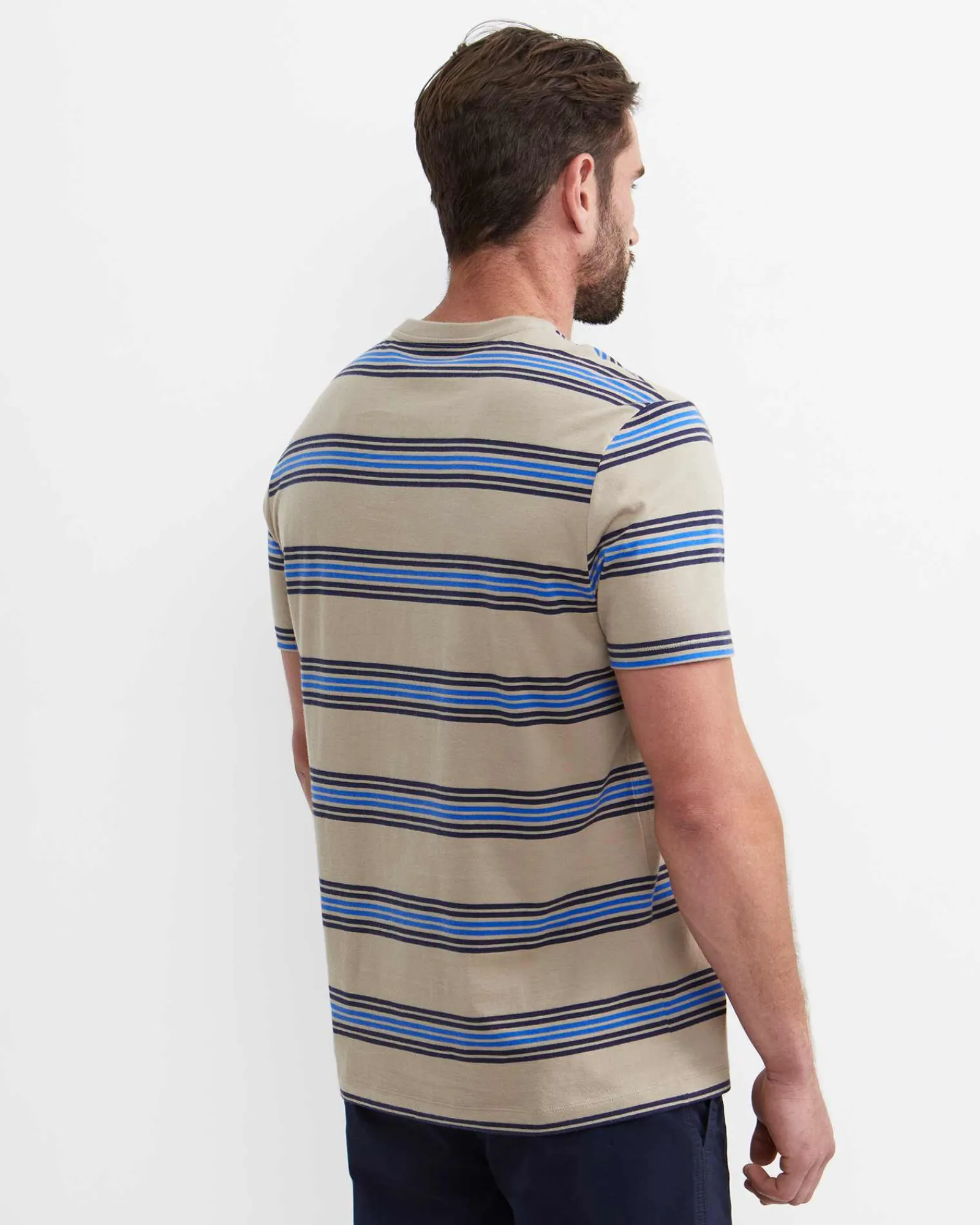 New Sportscraft Harden Stripe Tee in Natural