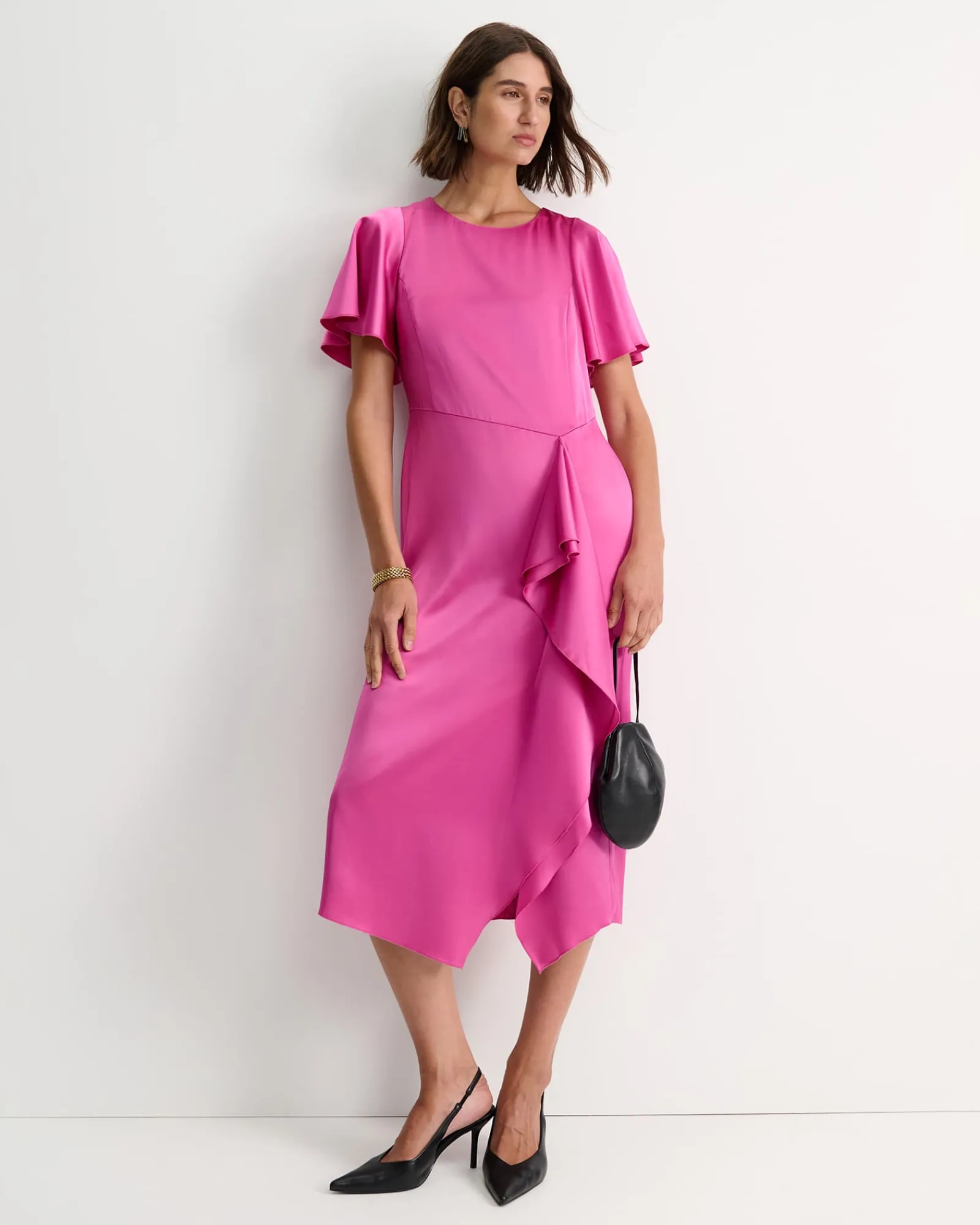Online Sportscraft Harlow Ruffle Midi Dress in Grape