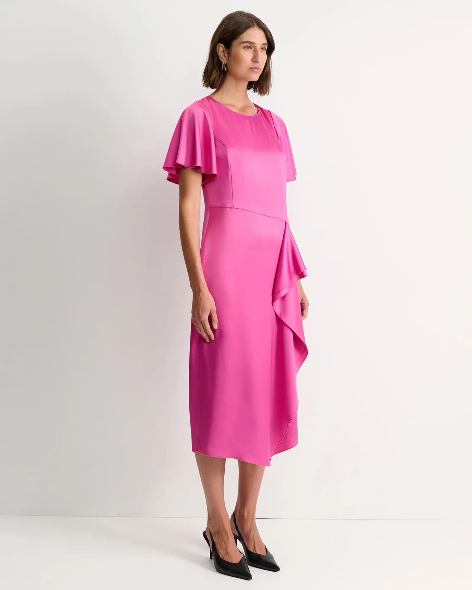 Online Sportscraft Harlow Ruffle Midi Dress in Grape