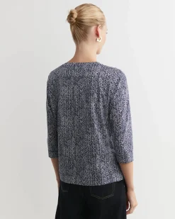 Online Sportscraft Harriet Mercerised Tee in Navy Multi NavyMulti