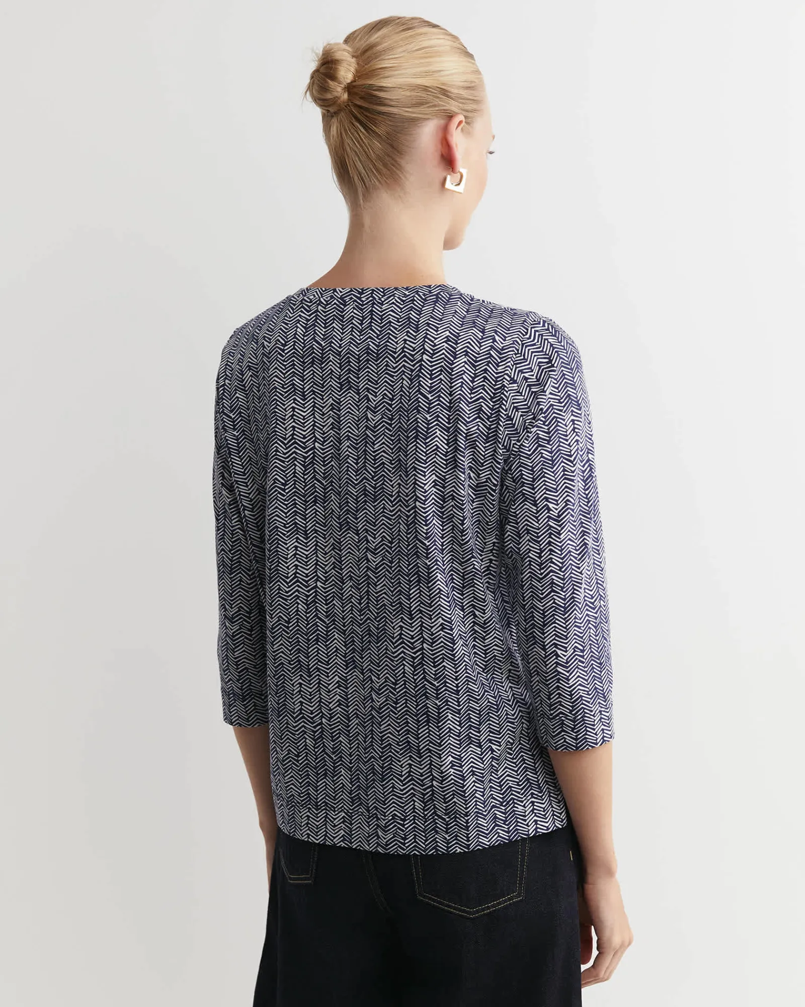 Online Sportscraft Harriet Mercerised Tee in Navy Multi NavyMulti