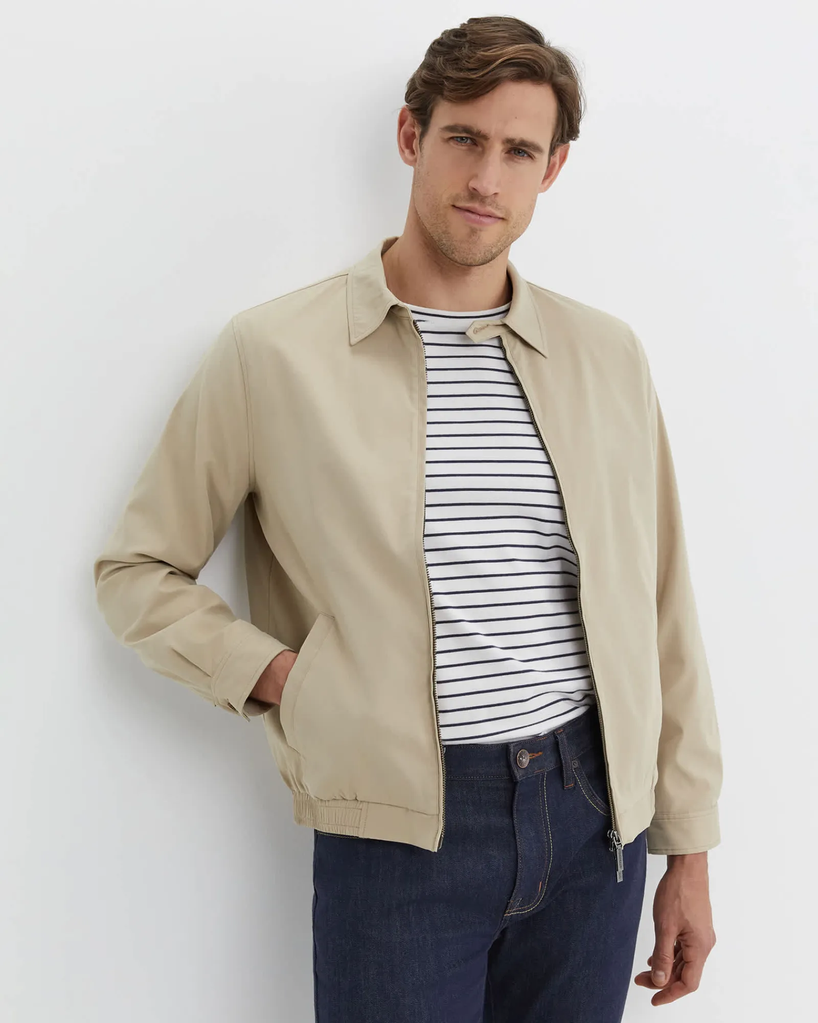 Hot Sportscraft Harrington Jacket in Limestone