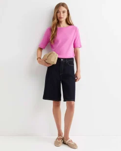 Best Sportscraft Heidi Boat Neck Half Sleeve Tee in Strawberry