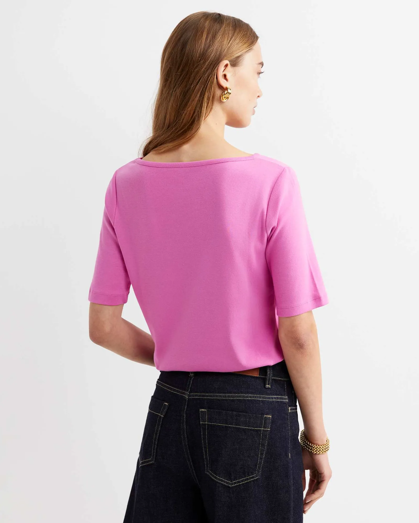 Best Sportscraft Heidi Boat Neck Half Sleeve Tee in Strawberry