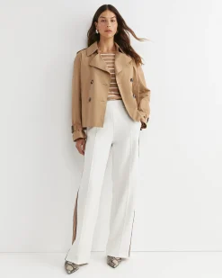 Online Sportscraft Heidi Long Sleeve Rib Tee in Tanwhite Tan/white
