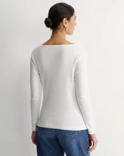 Best Sportscraft Heidi Long Sleeve Rib Tee in White