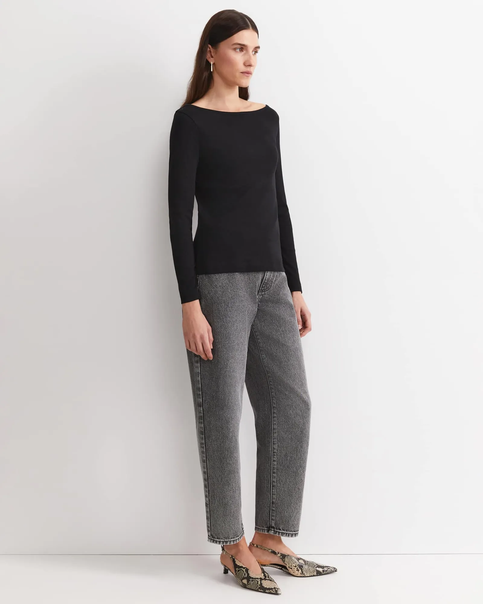 Discount Sportscraft Heidi Long Sleeve Rib Tee in Black