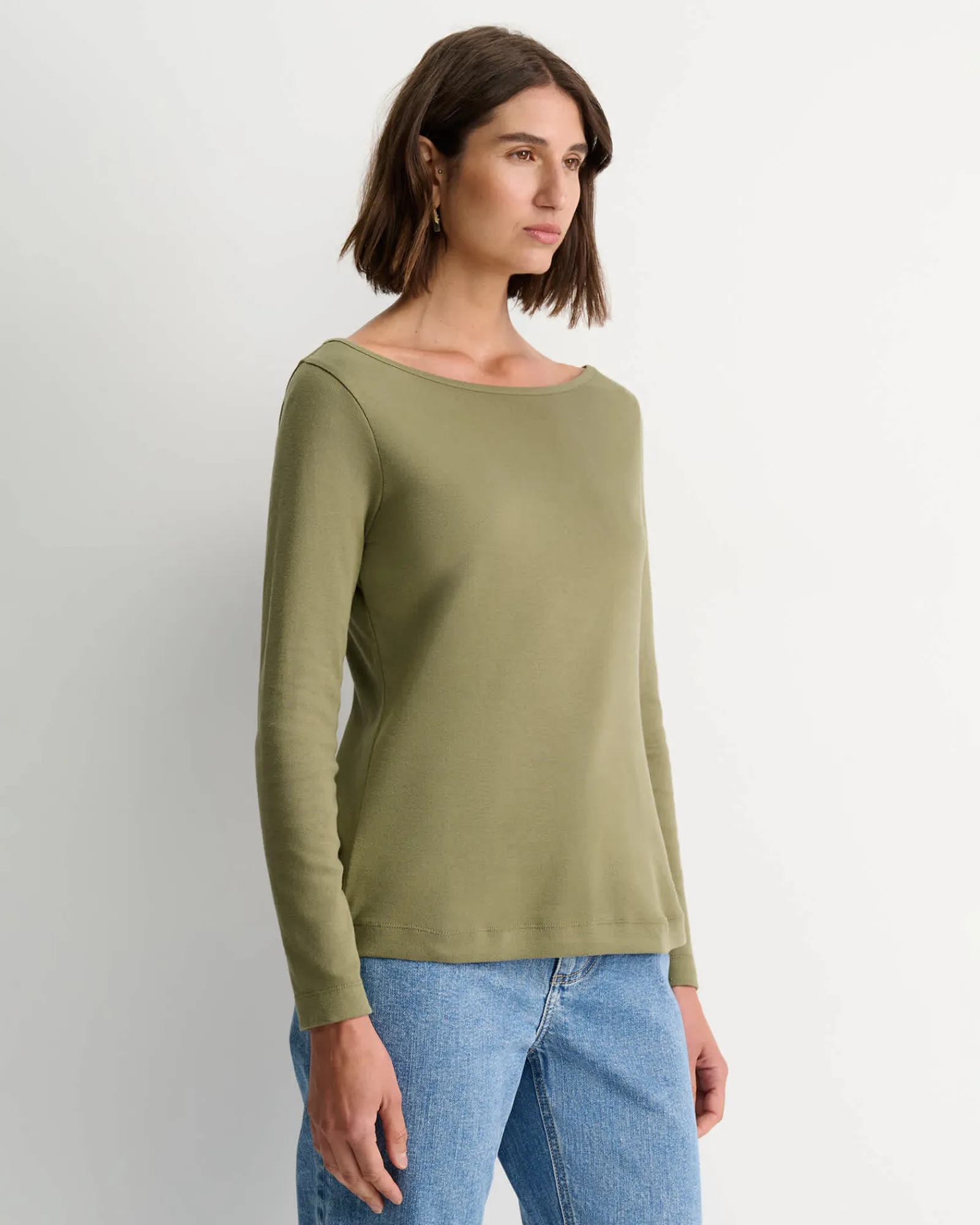 Discount Sportscraft Heidi Long Sleeve Rib Tee in Khaki