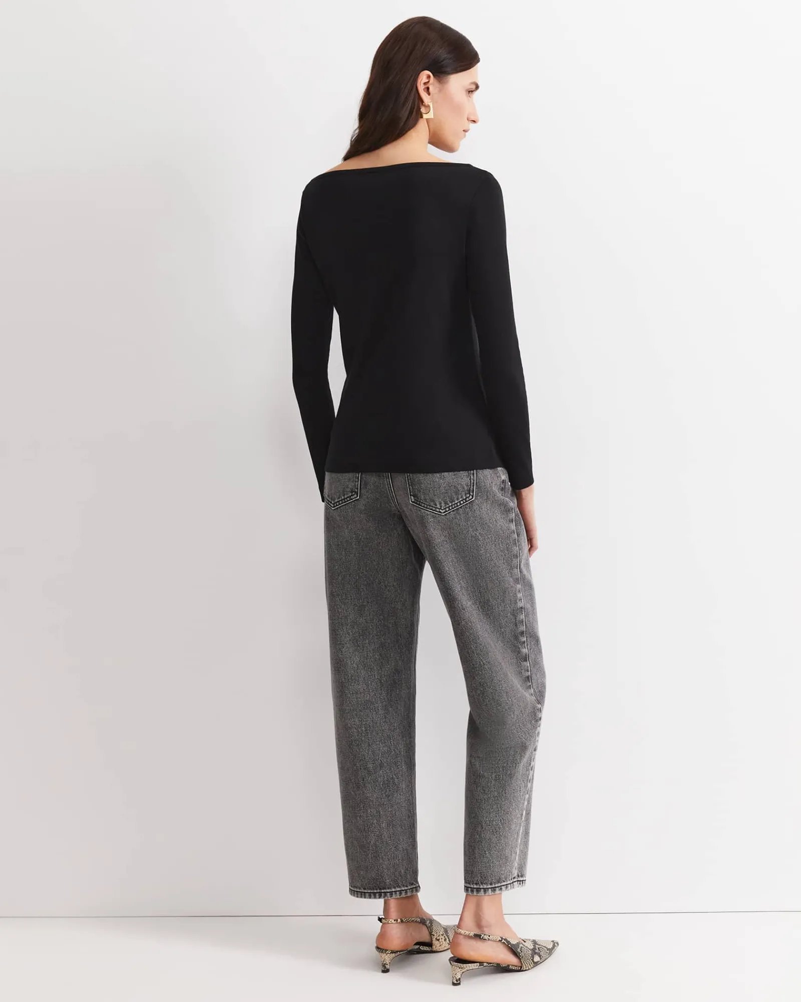 Discount Sportscraft Heidi Long Sleeve Rib Tee in Black