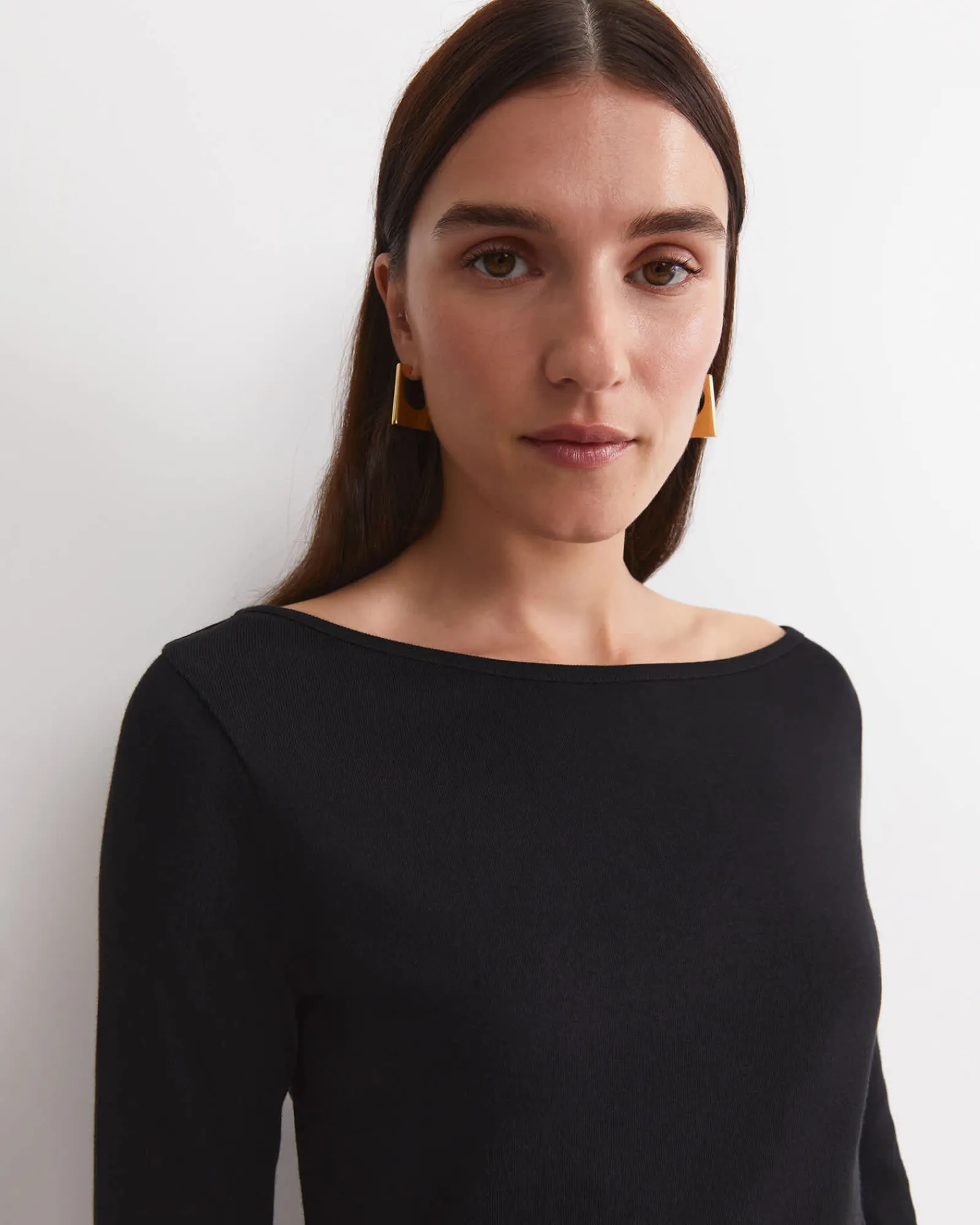 Discount Sportscraft Heidi Long Sleeve Rib Tee in Black
