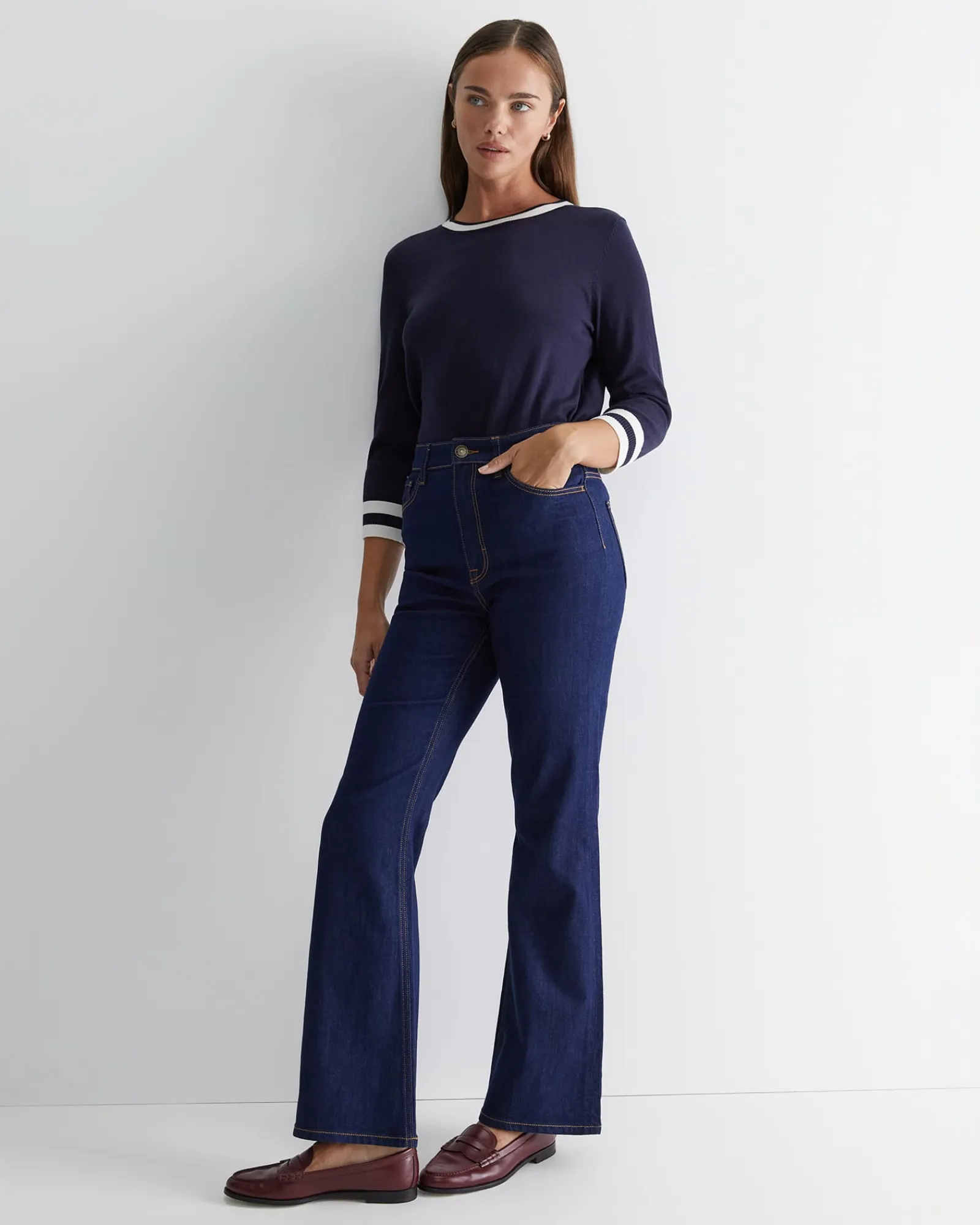 Fashion Sportscraft Holly Bootleg Jean in Indigo