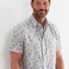 Online Sportscraft Howley Short Sleeve Cotton Shirt in Whitemulti White/multi