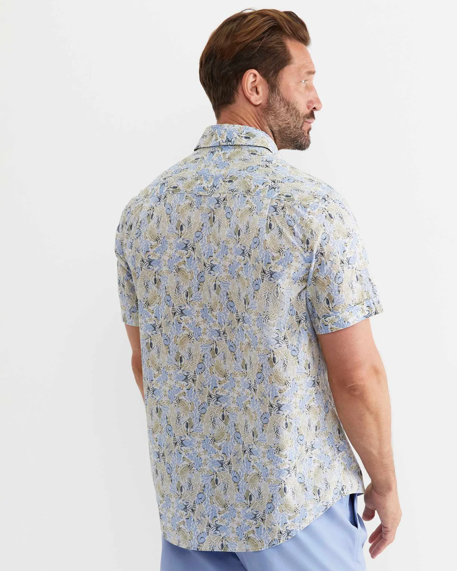 Online Sportscraft Howley Short Sleeve Cotton Shirt in Whitemulti White/multi